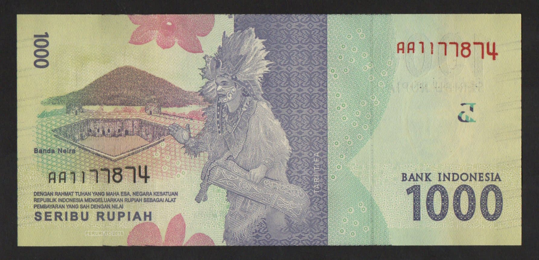 P#154 - 1000 RUPIAH - 2016 - Imagem 2