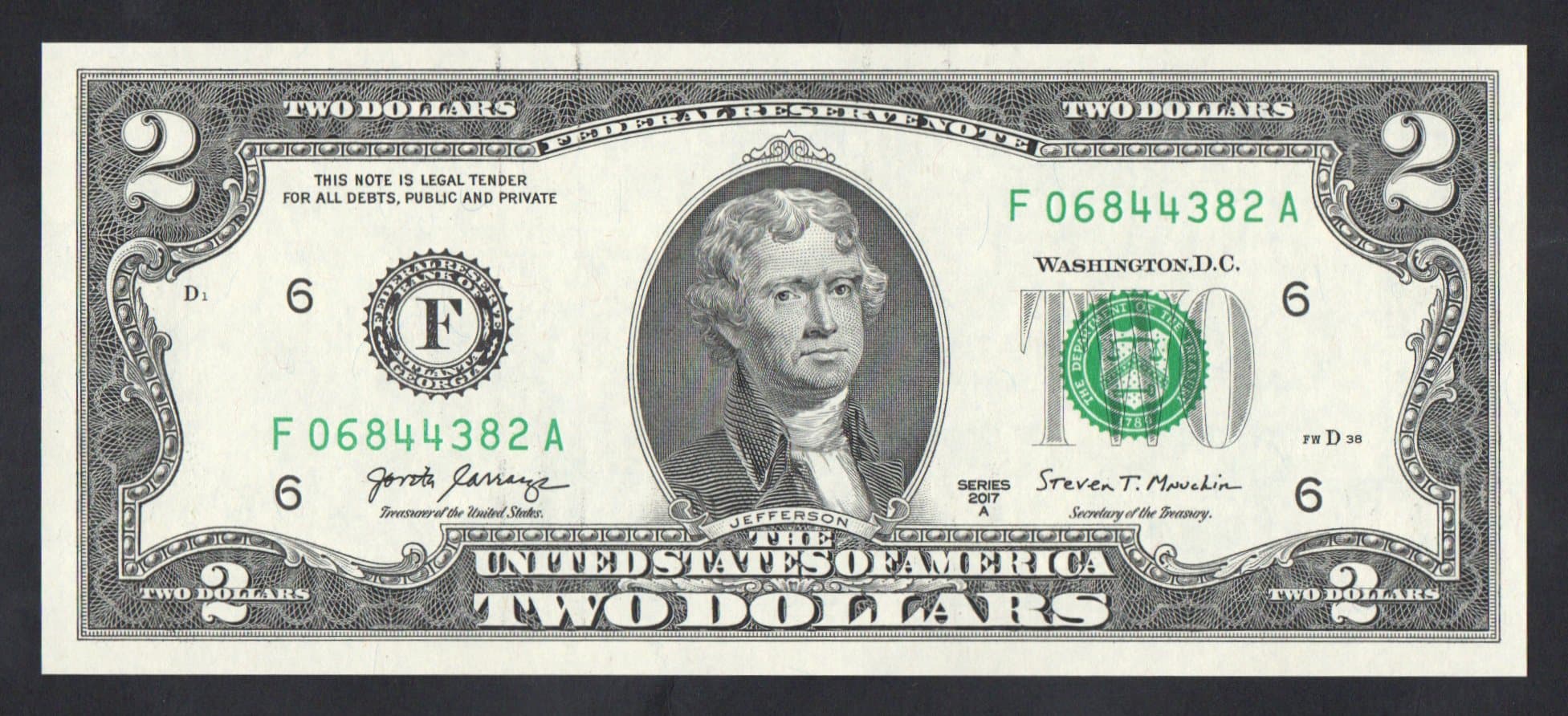 P#461 - 2 DOLLARS - 2017