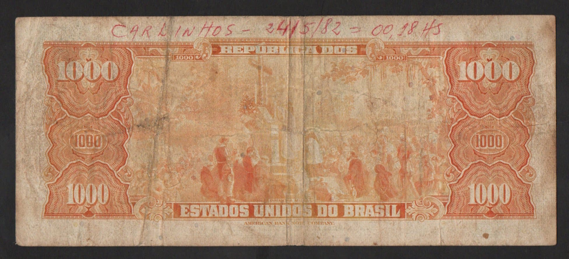 C056 - 1000 CRUZEIROS - 1963 - Imagem 2