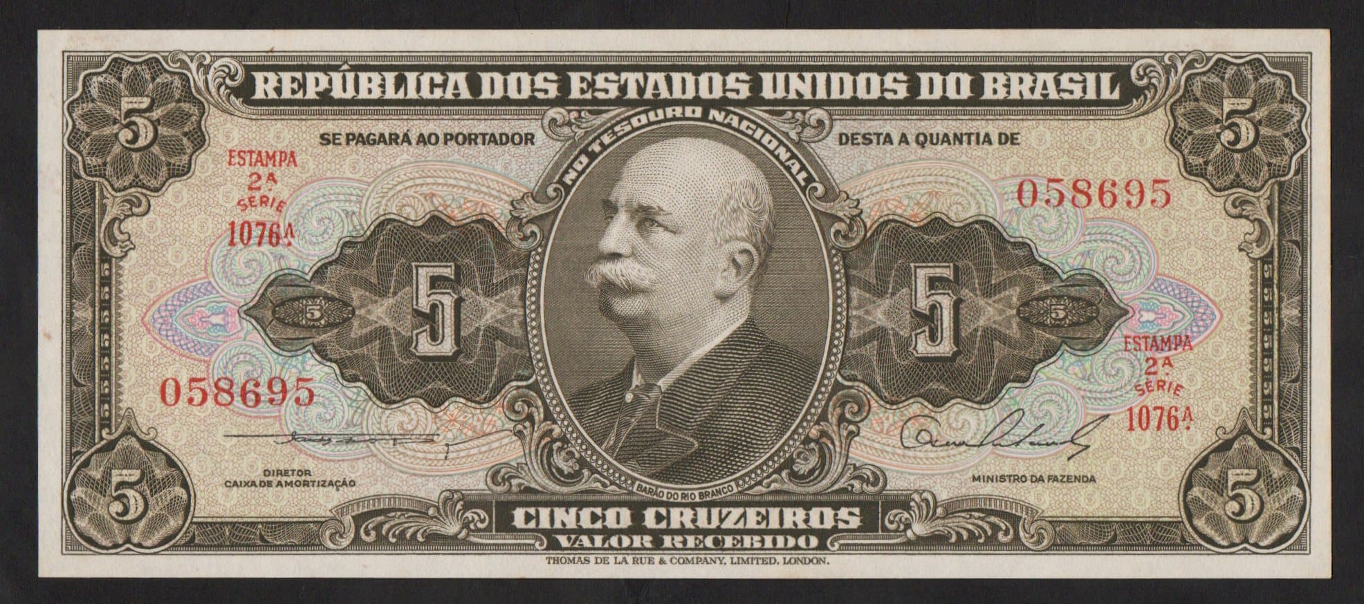 C067 - 5 CRUZEIROS - 1954 - Imagem 1