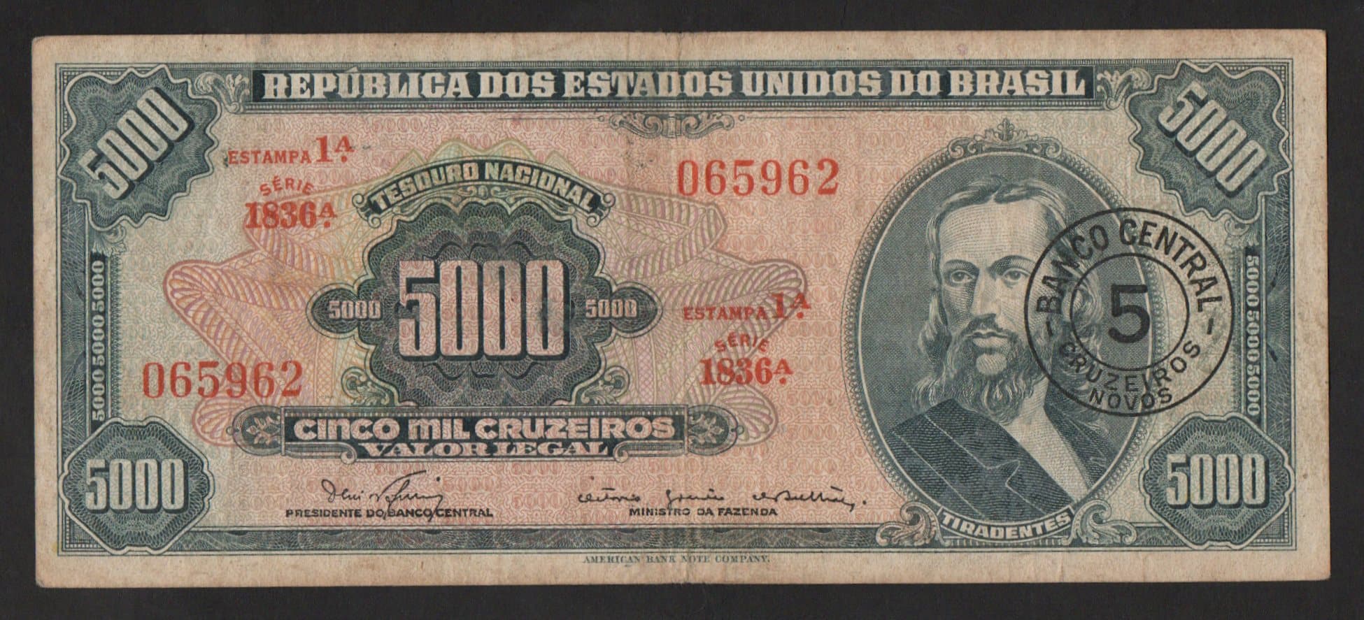 C123 - 5 CRUZEIROS NOVOS - 1967 - Imagem 1