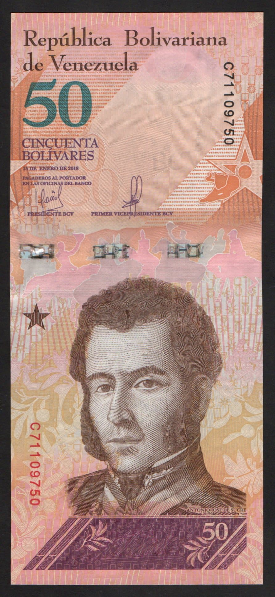 P#105 - 50 BOLIVARES - 2018