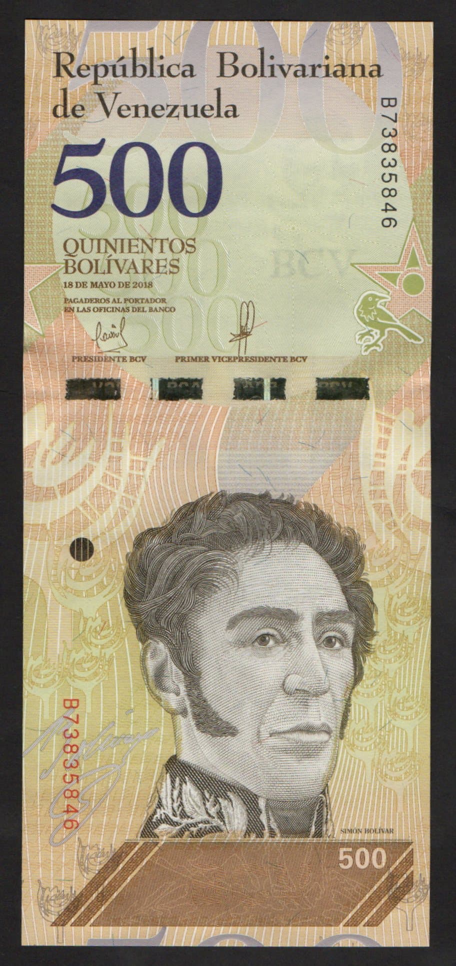 P#108 - 500 BOLIVARES - 2018