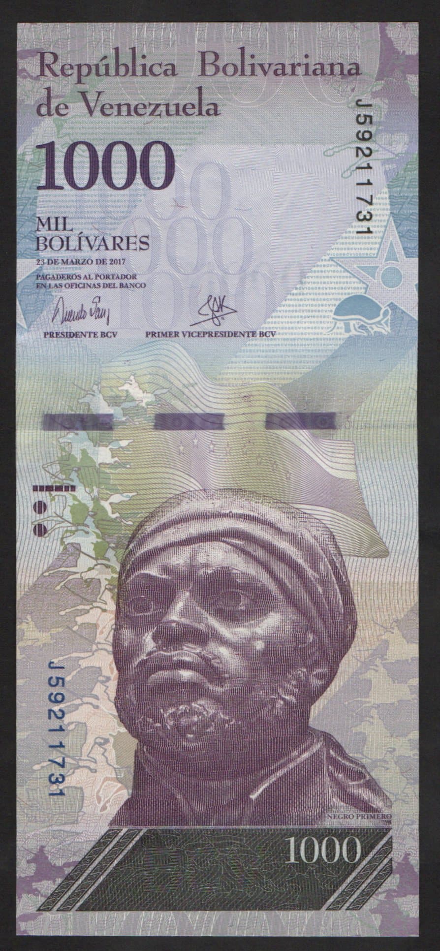 P#95 - 1000 BOLIVARES - 2017